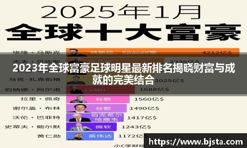 2023年全球富豪足球明星最新排名揭晓财富与成就的完美结合
